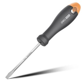 Шлицевая отвёртка "Home Series Gray" Deli HT1105C 5x100мм  Эксклюзивный дизайн,  рукоятка из высококачественного софттач пластика