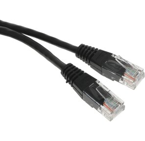 Патч-корд TWT UTP кат.5e,  с заливными колпачками,  5.0 м,  черный