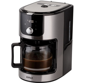 Кофемашина Kitfort КТ-782 1050Вт нержавеющая сталь / черный