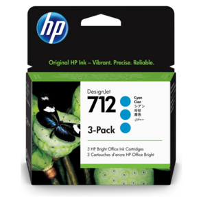 Картридж струйный HP 712 3ED77A голубой x3упак.  (29мл) для HP DJ Т230 / 630