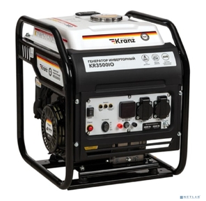 Генератор инверторный KR3500IO,  3, 5кВт,  230В,  7л,  открытый корпус,  ручной старт KRANZ