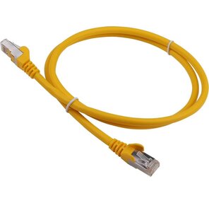 Кабель Патч-корд Lanmaster FTP LAN-PC45 / S6A-1.0-YL вилка RJ-45-вилка RJ-45 кат.6А 1м желтый LSZH  (уп.:1шт)