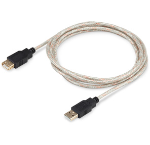 Кабель USB2.0 A-A  (m / f),  удлинительный ,   1.8 м,  ПРОЗРАЧНЫЙ с позолочеными контактами