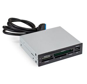 Exegate EX293028RUS Картридер USB3.0  <CR-611U3>  (внутренний,  3.5",  мультиформатный: SD / SDHC / SDXC / MMC / microSD / T-Flash / CF / MS / MS micro / XD,  1 доп.порт USB3.0,  черный,  металл)