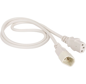 Шнур питания C13-C14,  3х0.75,  220В,  10А,  белый,  0.5 метра