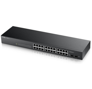 Smart L2 коммутатор Zyxel GS1900-24,  rack 19",  24xGE,  2xSFP,  бесшумный