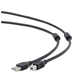 Gembird CCF2-USB2-AMBM-10 USB 2.0 Pro Кабель,  AM / BM,  3м,  экран,  2феррит.кольца,  черный,  пакет
