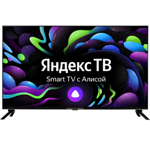 Hyundai 40" H-LED40BS5003 Яндекс.ТВ Frameless черный FULL HD 60Hz DVB-T DVB-T2 DVB-C DVB-S DVB-S2 USB WiFi Smart TV