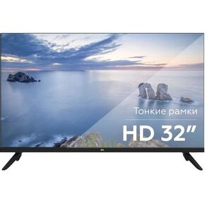 Телевизор BQ 32HNF01B Black  (РФ). 32"" ,  81, 5 см,  HD ready  (1366х768),  200 cd / m2 ±10%,  3000:1,  DVB-C / T / T2,  3 HDMI,  2 USB,  звук 16 Вт,  тонкие рамки"