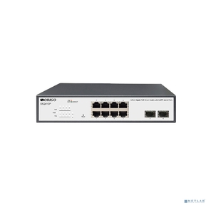 ORIGO OS2410P / 120W / A1A Настраиваемый L2 PoE-коммутатор 8x1000Base-T PoE+,  2x1000Base-X SFP,  PoE-бюджет 120 Вт