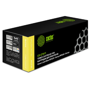 Тонер Картридж Cactus CS-C731Y желтый для Canon LaserBase MF8230 i-Sensys / MF8280 i-Sensys  (1800стр.)