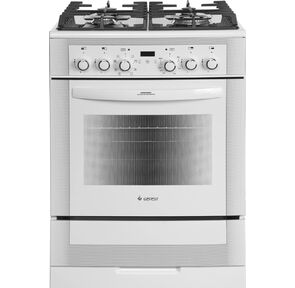 Плита GEFEST ПГЭ 6502-03,  комбинированная,  закаленное стекло,  электроподжиг в ручке,  белая