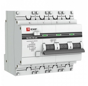 EKF DA32-25-100S-4P-pro Дифференциальный автомат АД-32  (селективный) 3P+N 25А / 100мА EKF PROxima