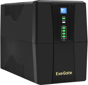 Exegate EX292774RUS ИБП ExeGate SpecialPro UNB-800.LED.AVR.4C13.RJ.USB <800VA / 480W,  LED,  AVR,  4*C13,  RJ45 / 11,  USB,  металлический корпус,  Black>