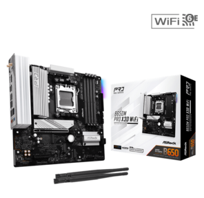 Материнская плата Asrock B650M PRO X3D WIFI Socket AM5 AMD B650 4xDDR5 mATX AC`97 8ch (7.1) 2.5Gg RAID+HDMI+DP