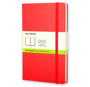Блокнот Moleskine CLASSIC QP012R Pocket 90x140мм 192стр. нелинованный твердая обложка фиксирующая резинка красный