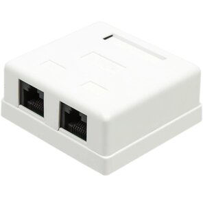 Lanmaster TWT-SM2-4545-WH настенная 2 порта RJ-45 категории 5е. UTP. белая