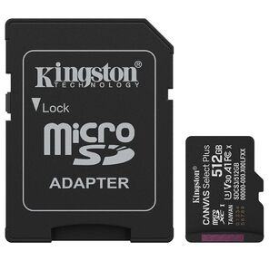 Флеш карта microSDXC 512GB Kingston SDCS3 / 512GB Canvas Select Plus V30 A1 + adapter
