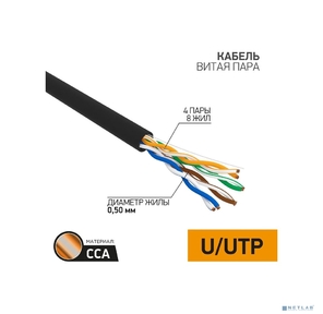 Proconnect  (01-0045-3) Кабель UTP CAT5 4 пары  (305м) 0.51мм  OUTDOOR CCA