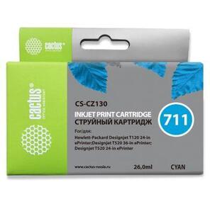 Cactus CZ130A Картридж  № 711  для HP Designjet T120 / 520,  голубой,  с чипом