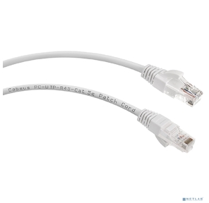 Cabeus PC-UTP-RJ45-Cat.5e-1m-WH Патч-корд U / UTP,  категория 5е,  2xRJ45 / 8p8c,  неэкранированный,  белый,  PVC,  1м