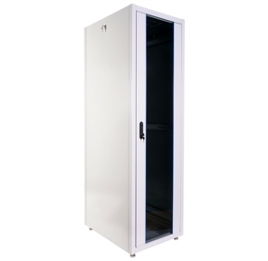Шкаф телекоммуникационный напольный ЭКОНОМ 42U  (600  600) дверь стекло,  дверь металл
