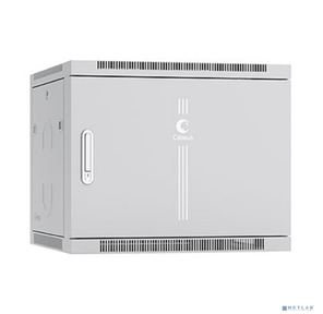Cabeus SH-05F-9U60 / 60m Шкаф телекоммуникационный настенный 19" 9U 600x600x501mm  (ШхГхВ) дверь металл,  цвет серый  (RAL 7035)
