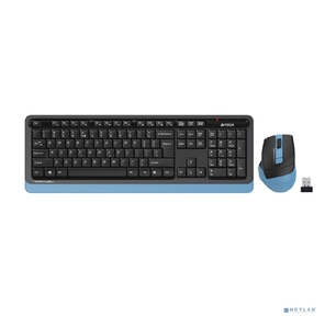 Комплект  (клавиатура+мышь) A4TECH Fstyler FG1035,  USB,  беспроводной,  черный [fg1035 navy blue]