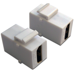 Модуль Keystone,  HDMI,  мама-мама,  180 градусов,  белый