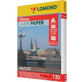 Бумага Lomond A4 130г / м2 250л.глянцевая для лаз. принтеров 2-х сторонняя  (0310141)