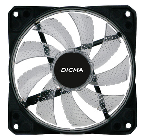 Вентилятор Digma DFAN-FRGB2 120x120x25mm 3-pin 4-pin  (Molex)23dB 115gr LED Ret