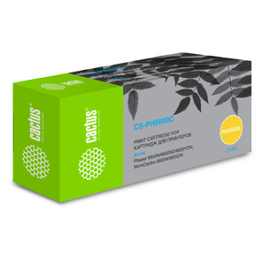 Картридж лазерный Cactus 106R02233 CS-PH6600C голубой бар.в компл.  (6000стр.) для Xerox Ph 6600 / WC 6605