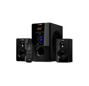 SVEN MS-2050,  чёрный,  акустическая система 2.1,  мощность  (RMS):30Вт + 2x12.5 Вт,  FM-тюнер,  USB / SD,  дисплей,  пульт ДУ,  Bluetooth