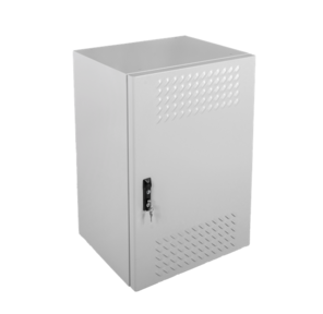 Шкаф настенный ЦМО ШТВ-Н-15.6.3-4ААА 15U 600x330мм пер.дв.металл несъемные бок.пан. 57кг серый