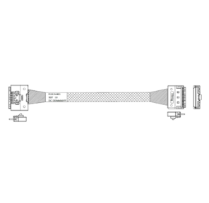 Кабель DiliVing DLSL74-8821 Slimline SASx8  (SFF8654)  -to- Slimline SASx8  (SFF8654) ,  85ohm,  PCIe Gen4,  100CM