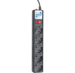 Surge protector Power Cube 5.0 m 5 outlets  (Black graffite) 10A  /  2.2kW