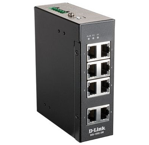 D-Link DIS-100E-8W / A1A Промышленный неуправляемый коммутатор с 8 портами 10 / 100Base-TX,  функцией энергосбережения и поддержкой QoS