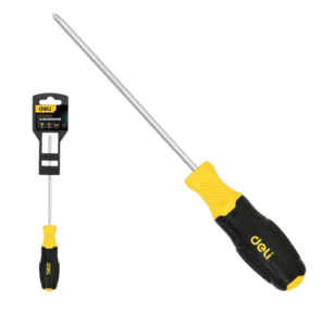 Крестовая отвертка Deli DL638200N PH3x200мм сталь Cr-V,  двухкомпонентная прорезиненная рукоять