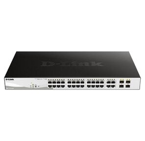 Коммутатор D-Link DGS-1210-28P / FL2A Управляемый L2 PoE-коммутатор,  24x1000Base-T PoE,  4xCombo 1000Base-T / SFP,  PoE-бюджет 193 Вт,  защита от статического электричества до 6 кВ,  CLI