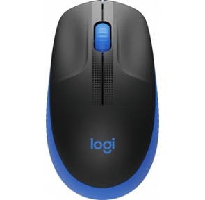 Мышь Logitech M190 черный / синий оптическая  (1000dpi) беспроводная USB  (2but)
