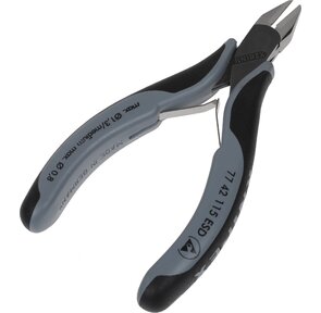 KNIPEX Кусачки боковые для электроники антистатические 115 мм { Длина187 Ширина71 Высота48} [KN-7742115ESD]