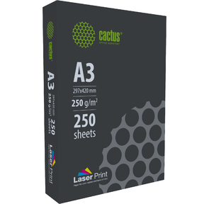 Бумага Cactus CS-LPA3250250 A3 / 250г / м2 / 250л. / белый CIE170% для лазерной печати