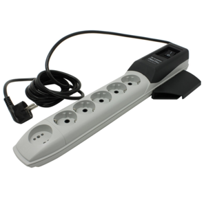 Surge protector Pilot PRO 6 outlets  (5 euro + 1 without ground) 10A  /  2.2kVt,  7m,  automatic circuit-breaker