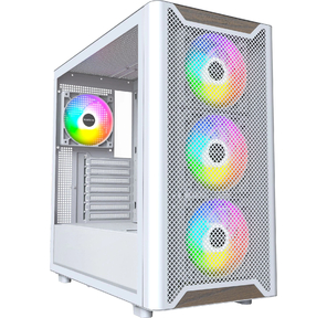 Корпус Montech XR Wood белый без БП ATX 3x120mm 2xUSB3.0 audio bott PSU