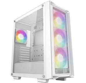 Deepcool CC560 MESH V2 WH без БП,  боковое окно  (закаленное стекло),  3x120мм ARGB LED вентилятор спереди и 1x120мм ARGB LED вентилятор сзади,  белый,  ATX