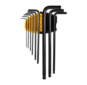 Набор шестигранных ключей с шаром сверхдлинных Deli DL232309H 9 шт Материал CR-V. Спецификация: 1, 5, 2, 2, 5, 3, 4, 5, 6, 8, 10мм,  пластиковый держатель