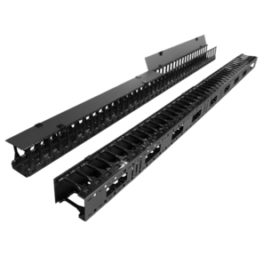 Вертикальные органайзеры с пластиковыми пальцами 149 мм,  42U,  для шкафов Business шириной 800 мм,  2 шт.,  черные