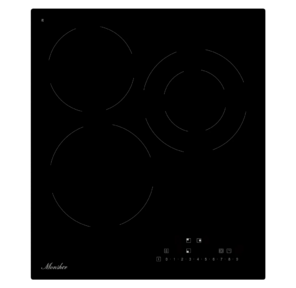 Варочная поверхность MONSHER /  Варочная поверхность MONSHER,  Hi-Light,  High-Tech,  45 см,  9 уровней мощности,  блокировка управления,  автоматическое отключение,  таймер,  слайдерное управление,  цвет черный
