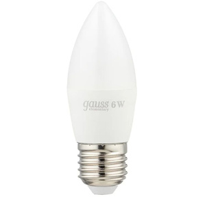 GAUSS 33226 Светодиодная лампа LED Elementary Свеча 6W E27 450lm 4100K 1 / 10 / 50 0