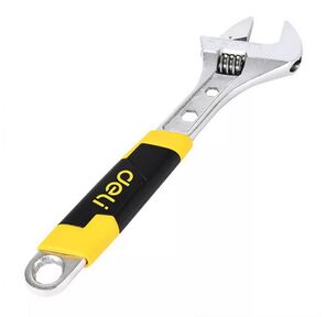 Разводной ключ Deli DL30112 150мм,  обрезиненная ручка,  диапазон захвата 0-36мм